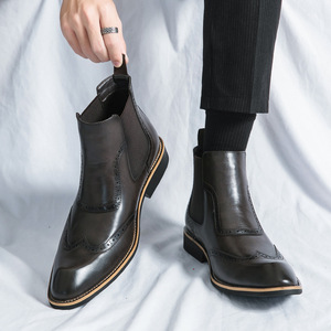 <span class=keywords><strong>Stivali</strong></span> Chelsea in Pelle da <span class=keywords><strong>Uomo</strong></span> e Donna con Punta Affusolata, per Inverno, Matrimonio, Esterno, Lusso, Ufficio, Sicurezza, Lavoro - Product Image 3