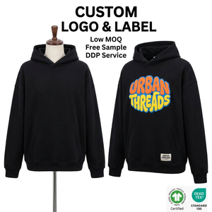 บริการผลิตเสื้อฮู้ดดี้ฤดูหนาวแบบกำหนดเอง <span class=keywords><strong>OEM</strong></span> - ผ้าฟลีซโอเวอร์ไซส์ 100% ผ้าฝ้าย พร้อมโลโก้แบบกำหนดเอง - Product Image 1