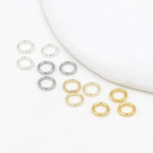 18k Gold Plated Closed Loop 4mm 5mm Welded Jump <b>Rings</b> For Bracelet Making Jewelry Findings Round Shape DIY Beading Components - Product Image 2