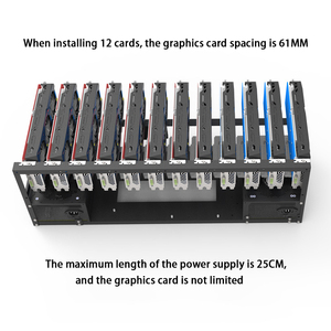 Khung Giàn Khoan Mở Không Khí Bằng Thép 12 Card Đồ Họa Giá Giàn Khoan GPU Máy Tính Cho 6GPU 8GPU 12GPU Còn Hàng - Product Image 3