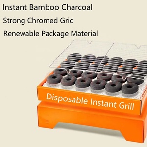 Camping Rapid Light ECO-friendly and Biodegradable Portable Instant Bamboo Charcoal Instant <strong>Disposable</strong> Grill Burning Time 120m - Product Image 2