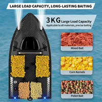 Bateau à appât intelligent V803Pro, pêche en plein air, télécommande, sonar électrique, détecteur de poissons GPS, capacité de charge de 3 kg, batterie au lithium intégrée