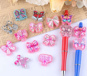 Pegatinas de Acrílico con Purpurina, Diseño de Dibujos Animados, para Placas de Identificación, Bolígrafos, Insignias, Colores Variados, 20-35mm, Venta al Por Mayor - Product Image 1