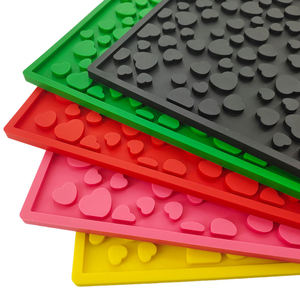 Tapis de drainage de cuisine antidérapant en silicone, texture cœur, imperméable, isolant thermique, pour comptoir de bar et usage domestique quotidien - Product Image 1