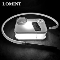 Nouvel ensemble de chicha portable en forme de livre, boîte noire en plastique dépoli, style arabe, avec éclairage RGB à télécommande, style chinois-américain complet