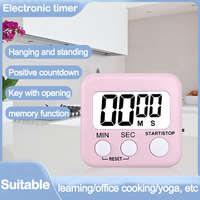 Minuteur de Cuisine Numérique Compte à Rebours avec Affichage LCD, Chronomètre Électronique Magnétique, Réveil et Support