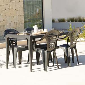 Set di 6 Sedie Impilabili in Plastica per Esterni Menorca, Design Contemporaneo di Alta Qualità per Arredamento da Giardino - Product Image 5
