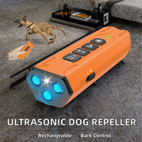 Dispositif d'entraînement anti-aboiement pour chien à ultrasons rechargeable en plastique, avec lampe torche LED, très vendu
