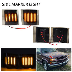 Lot de 4 feux de position latéraux avant à LED ambre pour Chevrolet <span class=keywords><strong>Silverado</strong></span> C10 Pickup Truck GMC Suburban Tahoe, clignotants - Product Image 1