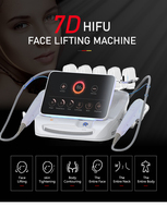 Machine 7D à 7 cartouches pour lifting du visage, élimination des rides, raffermissement SMAS, anti-âge, rajeunissement de la peau, brosse de nettoyage du visage pour salon de beauté
