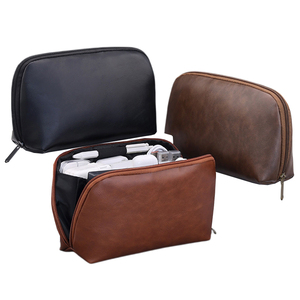Bolsa Organizadora de Cables de Cuero PU, Estuche de Almacenamiento Portátil <span class=keywords><strong>para</strong></span> Viajes, <span class=keywords><strong>para</strong></span> Cargador, Banco de Energía, Accesorios Tecnológicos - Product Image 6