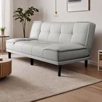Sofá Cama Plegable de Cuero Moderno de Doble Uso, Ecológico, Inflable y Suave, para Sala de Estar, Dormitorio, Apartamentos Pequeños y Alquiler