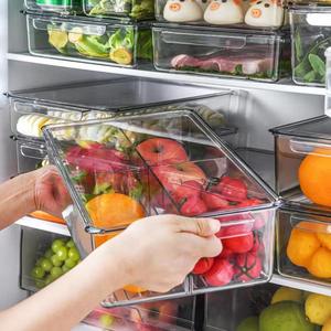 Refrigerator Organizer Bins Clear Plastic Bins For Fridge Freezer Kitchen Cabinet Pantry Organization Bpa Free Fridge Organizer