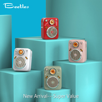 Divoom B-Beetles-FM II Cute Green Mini Portable para Bluetooth Wireless Radio Speaker con RGB LED Lighting Girls Birthday