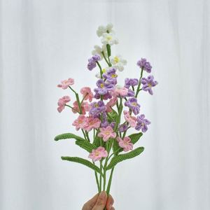 Decoración para el Hogar, Flores Artificiales de Myosotis Tejidas a Mano, Crochet Acrílico, Regalo para el Día de la Madre, Navidad, Económico, Venta al Por Mayor - Product Image 1