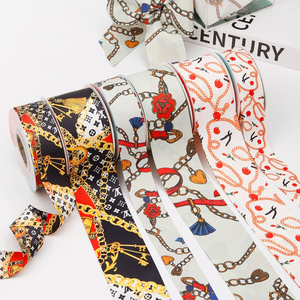 3cm 5cm <span class=keywords><strong>2inch</strong></span> 25yard quà tặng hoa ruy băng cuộn trang trí tiệc tùy chỉnh in dệt thương hiệu hai mặt ruy băng satin - Product Image 1