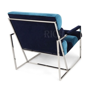Metal Frame <strong>Recliner</strong> Family Room Contemporary Modern Luxury Accent Leisure Lounge Occasional <strong>Chairs</strong> <strong>Grey</strong> Linen Fabric Armchair - Product Image 3