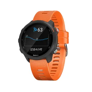 Hot sale 20mm inteligente assista bracelete de borracha elástica para Garmin forerunner245/735xt/645 com Pintura sliver fivela faixas De relógio de Silicone