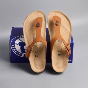 Sandales Gizeh Thong à <span class=keywords><strong>semelle</strong></span> en liège, style Bknstk, en daim, pour hommes et femmes, vente en gros, sandales d'été de haute qualité, directement de l'usine - Product Image 1