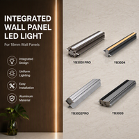 Profilé LED en aluminium, bande LED pour panneau mural, éclairage linéaire décoratif intérieur YBHQB-23