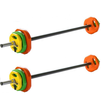 Équipement de Cross Training en Acier et PU, Ensemble de Pompes 20kg avec Colliers à Ressort, Kit d'Haltères Aérobiques pour Musculation