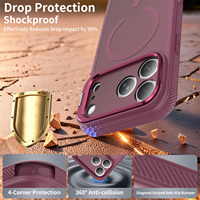 Funda Magnética Delgada para Teléfono Móvil con Soporte de Aluminio y Absorción de Impactos para iPhone 15 16 17 18 Pro Max, Proveedor de Fábrica