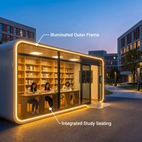 HAUMR Library Holds Locker RemoteLocker: Estructuras Modulares Personalizables de Lujo y Modernas para Cabinas, Barra de Libros Inteligente para Campus