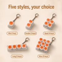 Nouvel Arrivage Porte-clés en plastique Fidget Clicker style bouton-poussoir, avec touches de clavier et interrupteurs anti-stress pour soulager le stress