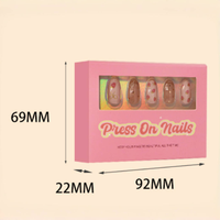 Boîtes en papier d'emballage pour ongles Personnalisez votre logo imprimé en rose