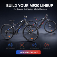 Vélo de montagne électrique tout-terrain pour adultes Pro Tour M920, moteur arrière 250W, batterie lithium 36V 13Ah, 9 vitesses, 25 km/h, 60 km d'autonomie