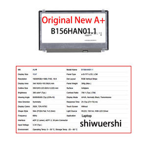 Shiwuershi 1920x1080 原装全新 A+ 15.6 英寸超薄笔记本电脑液晶屏 B156HAN02.5 1.1 <span class=keywords><strong>2</strong></span>.1 <span class=keywords><strong>2</strong></span>.5 FOB <span class=keywords><strong>2.3</strong></span> <span class=keywords><strong>2</strong></span>.9 <span class=keywords><strong>2</strong></span>.4 - Product Image 2