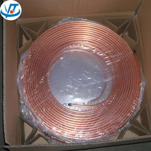 1/2 ''נחושת סליל צינור AC מזגן, 3/4'' 3/8 ''מתגלגל פנקייק נחושת צינור