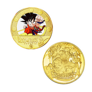 12 Pièces de Monnaie Commémoratives en Métal Plaqué Or 24K Dragon Ball Anime Japonais Roi Singe, Imprimées en Typographie, Collection Marque tcb - Product Image 2