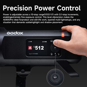 2026 GODOX AD800 Pro 800Ws TTL hss แฟลชกลางแจ้ง1.2วินาทีรีไซเคิลไฟแฟลช Li-ion สำหรับ Sony Canon <span class=keywords><strong>Nikon</strong></span> Fuji พร้อมส่ง - Product Image 5