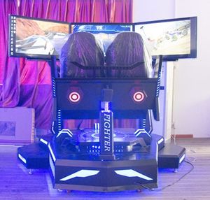 Mesin Game Balap VR 2 Kursi <span class=keywords><strong>3</strong></span> Layar, Simulator Mobil <span class=keywords><strong>3</strong></span> DOF, Peralatan Game Plastik Metal untuk Pusat Perbelanjaan, Promo Panas - Product Image 1