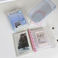 Classeur à reliure spirale en PVC transparent personnalisé M5 Planificateur à feuilles mobiles Ins Simple de grande valeur DIY Cahier de notes en PVC à feuilles mobiles Stockage de livres autocollants