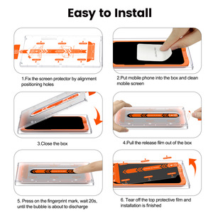 Protection d'écran en verre trempé Magic Box 9H à couverture intégrale pour <span class=keywords><strong>iPhone</strong></span> 17 16 – Kit de pose rapide et facile – Qualité supérieure pour téléphone portable - Product Image 5