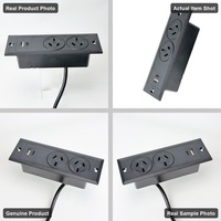Enchufe de escritorio empotrado AU con 2 tomas de CA y USB PD de 20W, toma oculta para muebles de oficina en el hogar