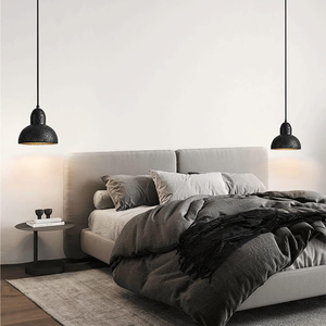 Lampe suspendue en travertin <span class=keywords><strong>noir</strong></span>, pierre naturelle, luminaire décoratif de chevet, lustre E27, <span class=keywords><strong>suspension</strong></span> moderne minimaliste - Product Image 5