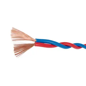 Wholesale 450/750V PVC Insulated Copper Electric Wire Alarm Cables 2 Core Shielded Twisted Pair Cable Price Per Meter