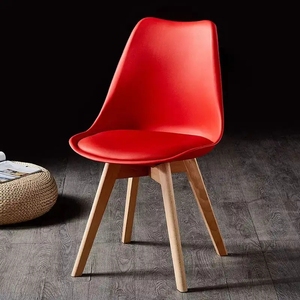 Free Sample Tulip Furniture Nordic Simple Restaurant Modern Wood Leg Plastic <b>Polypropylene</b> Dining <b>Chair</b> - Product Image 6