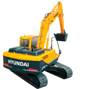 Excavatrice sur chenilles coréenne Hyundai 220LC-9S jaune, équipement de construction hydraulique robuste, capacité de la benne de 1,2 m³, 107 kW de puissance - Product Image 1