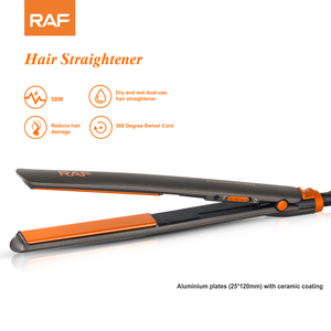 เครื่องหนีบผม RAF 58W อุณหภูมิ 210 องศาเซลเซียส ใช้ได้ทั้งผมแห้งและผมเปียก แผ่นเซรามิก สำหรับจัดแต่งทรงผม ใช้ได้ทั้งที่บ้านและร้านเสริมสวย รุ่น R.413 - Product Image 3