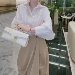 Women's New Arrival Asymmetric Solid-Color Shirt and Skirt 2-Piece <b>Set</b> Fashion - Product Image 2