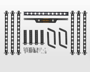 <span class=keywords><strong>Porte</strong></span>-bagages universel extensible pour pick-up, robuste, en alliage d'aluminium noir mat, grande capacité, pour tout-terrain - Product Image 2