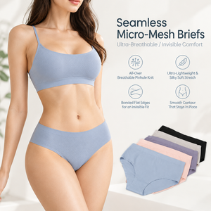 Intimo Donna Invisibile <span class=keywords><strong>Senza</strong></span> Cuciture, <span class=keywords><strong>Slip</strong></span> Femminili <span class=keywords><strong>Senza</strong></span> Cuciture Visibili, Biancheria Intima Liscia e Confortevole che si Adatta alla Pelle - Product Image 2