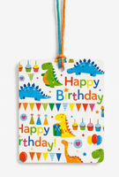 Set de Regalo de Cumpleaños con Diseño de Dinosaurio Animado, Papel de Arte Reciclable, Bolsas de Regalo de Tamaño Personalizable, Caja de Regalo, Cuaderno, Tarjeta de Felicitación