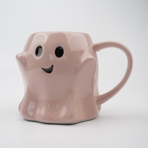 Tasses à café en porcelaine faites à la main, créatives, originales, fantaisie, à thème de dessin animé fantôme, de marque Jiusi, sûres pour les aliments, très vendues pour Halloween - Product Image 6