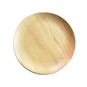 Plato de bambú reutilizable ecológico, plato para servir pasteles y aperitivos