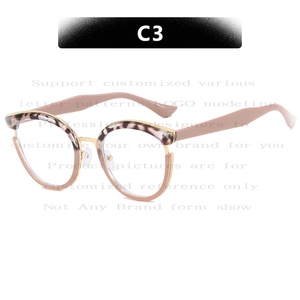 Cat eye specchio piatto rotondo TR90 luce anti-blu HAROEYEWEAR retrò cornice per occhiali street photo ins - Product Image 1